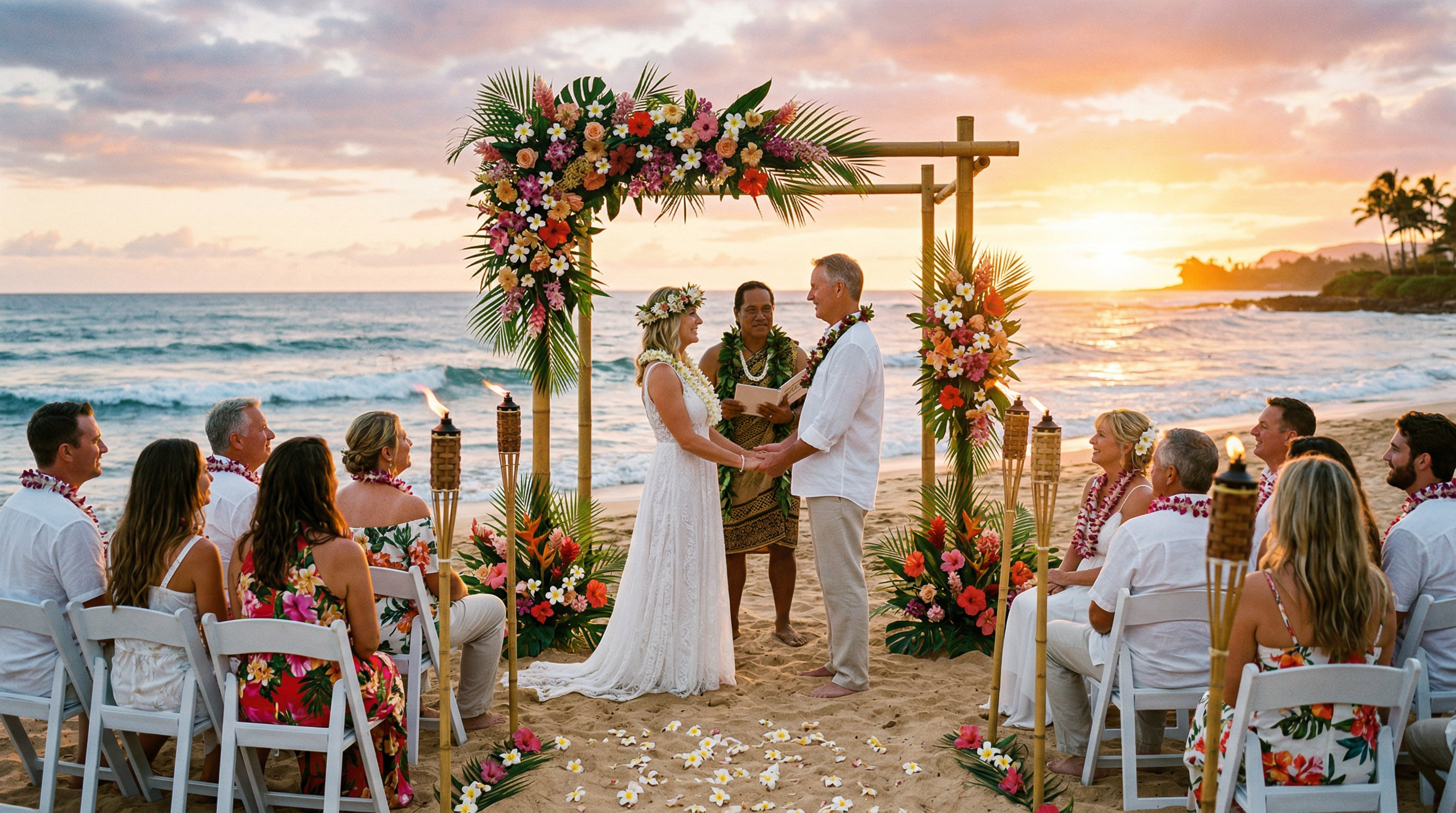 Eternal Love Renewed: Enchanting Hawaiian-Themed Wedding